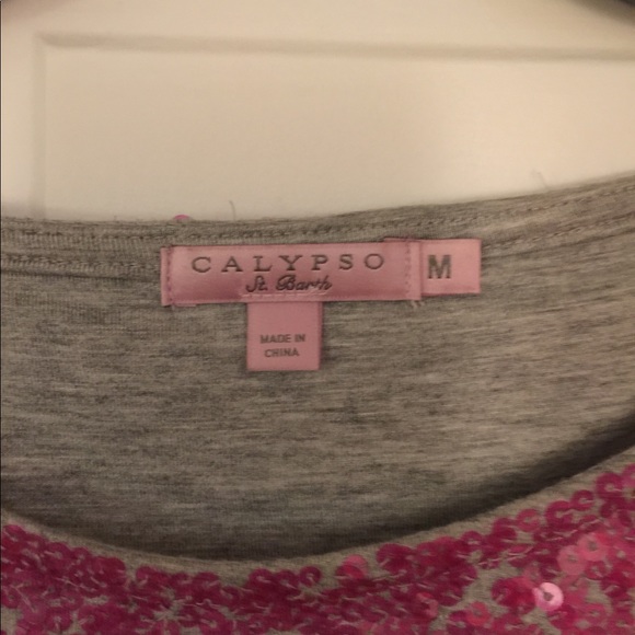 Gorgeous Calypso St Barth sequin tee (lined) - M - Picture 2 of 6